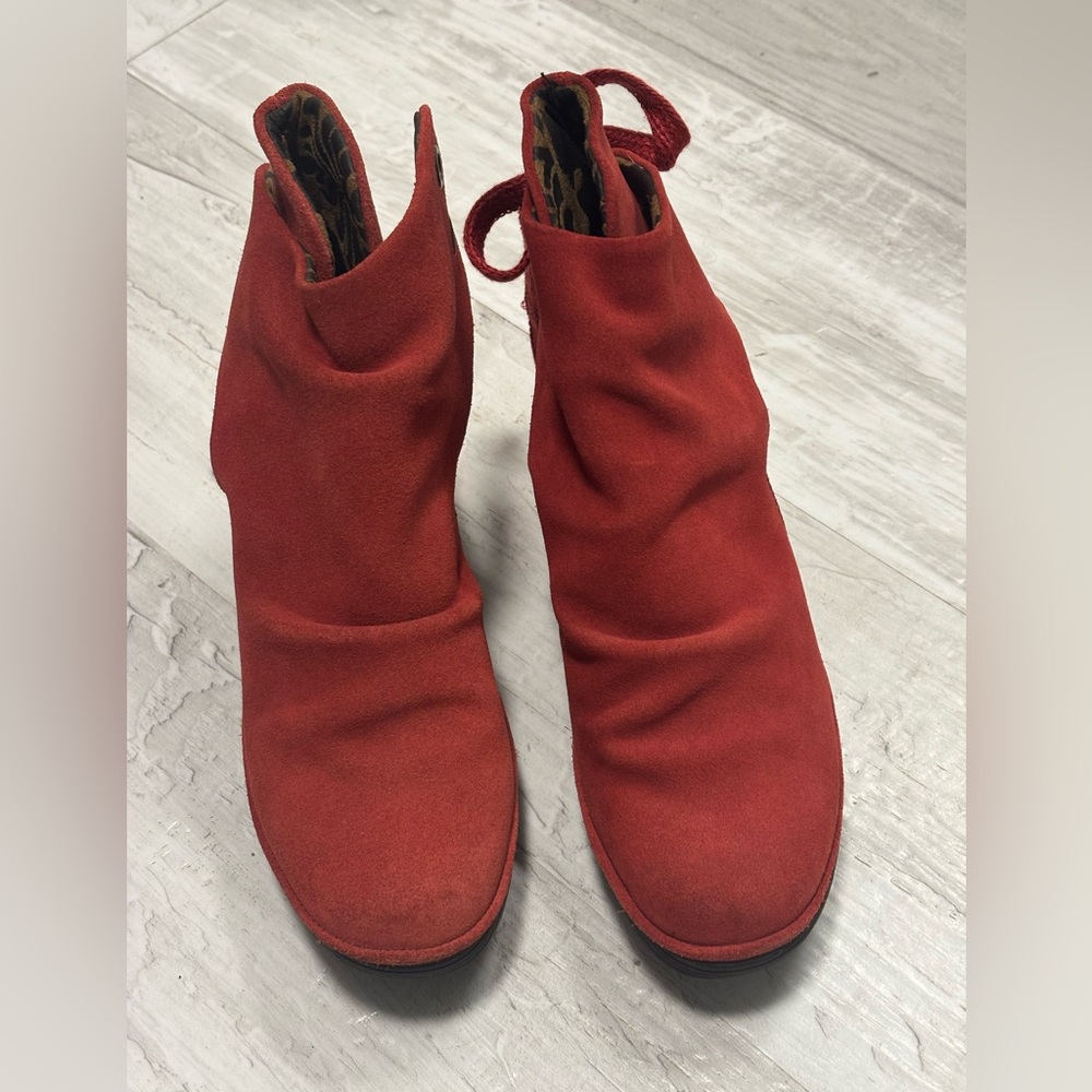 Fly London Women's Rust Red Suede Ankle Boots Size EU 38 - Picture 2 of 13